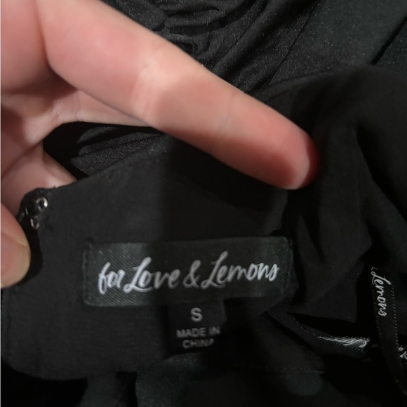 For Love And Lemons Willa Maxi Dress Size Medium In Black - Picture 10 of 10